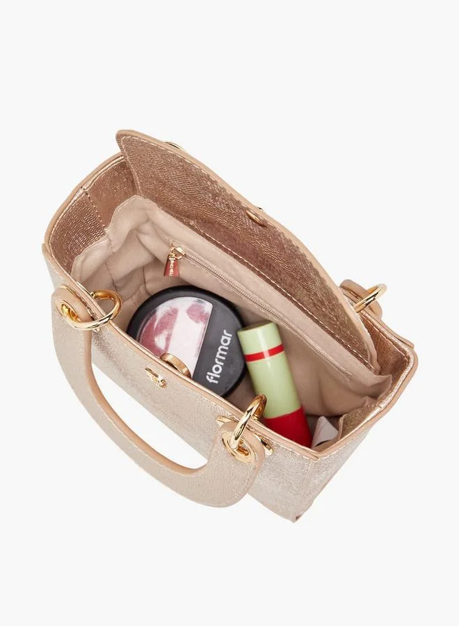 Flora Bella By Shoexpress Textured Crossbody Bag With Detachable Strap Ramadan Collection